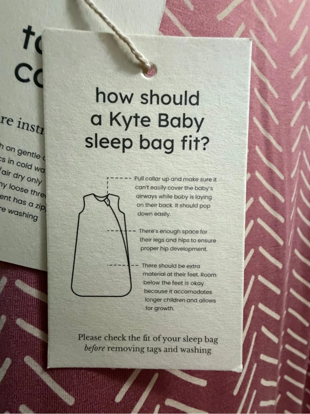NWT Kyte Baby Dusty Rose Herringbone Sleep Bag L 2.5 TOG Bamboo Wearable Blanket